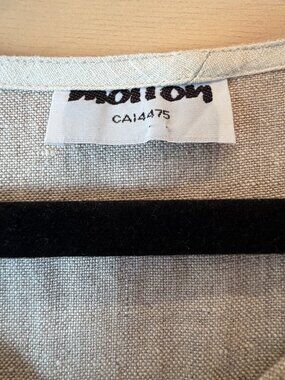 Motion, Linen, One Size Fits All, Grey/Beige, Long, With Pockets